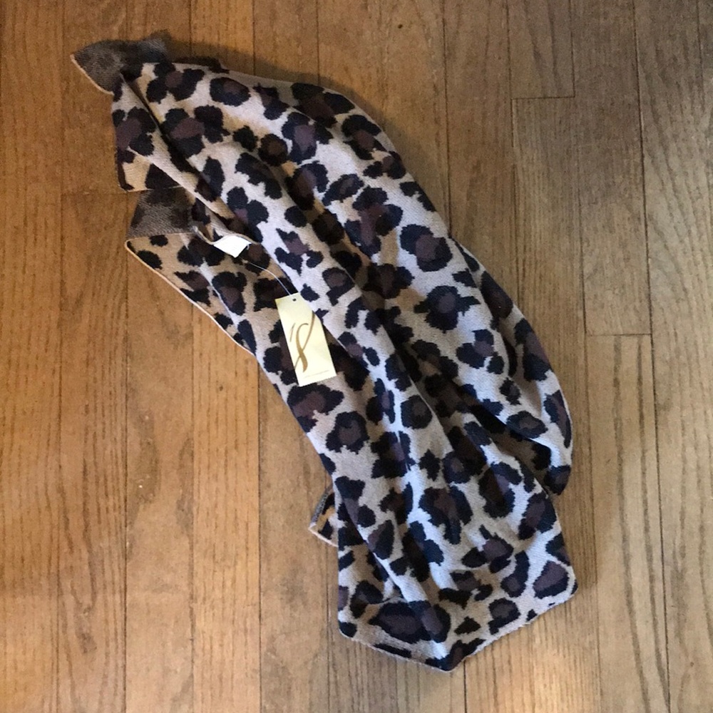 Leopard print square scarf